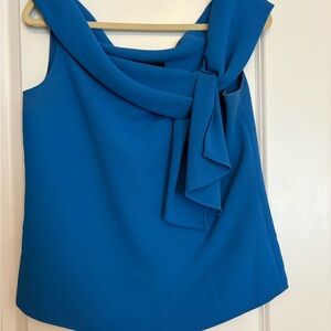 Carolina Herrera Vibrant Off Shoulder Blouse with Tie Detail